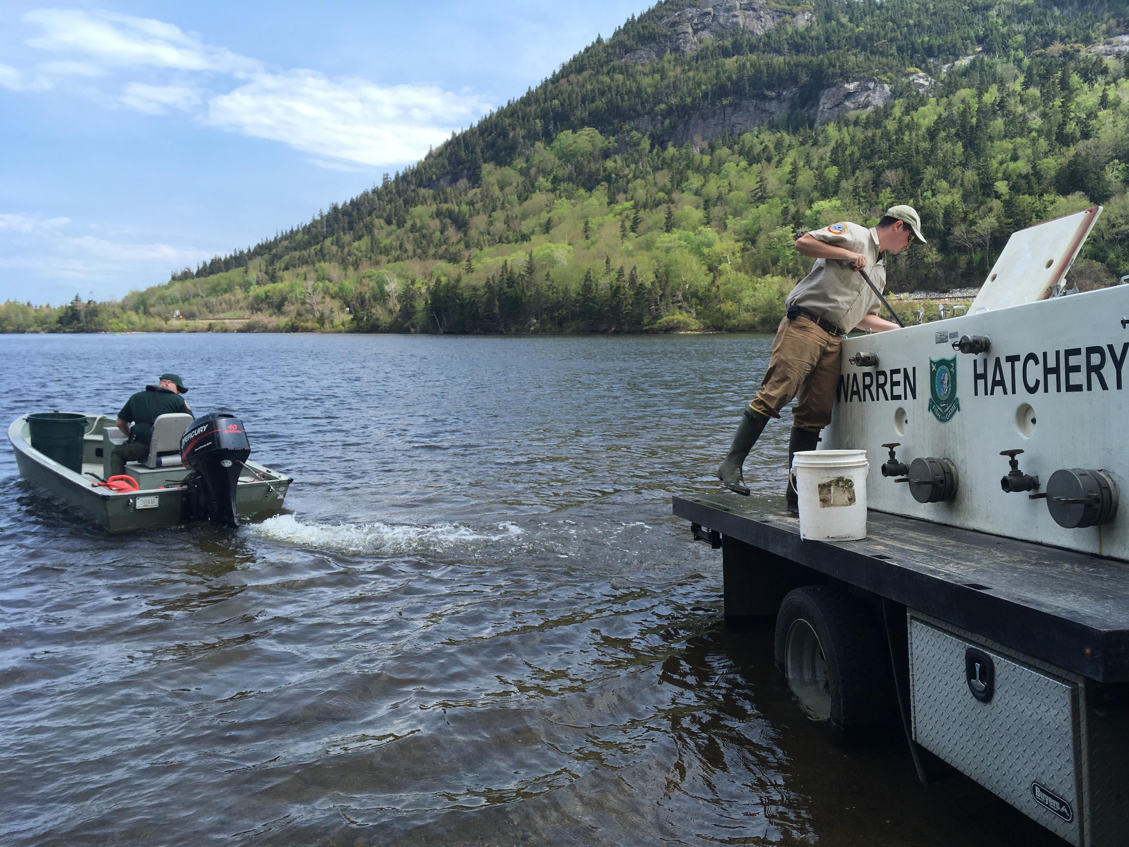 Rangers stock echo lake with trout