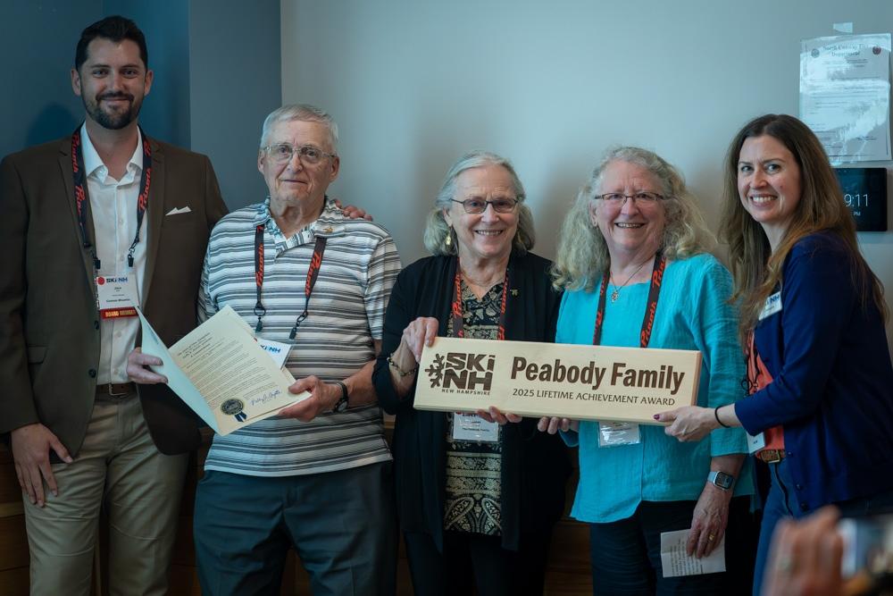 Jace Writh with the Peabody family at SkiNH